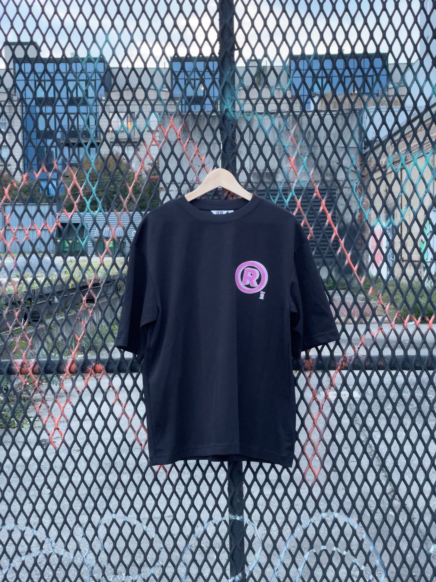 Ragz 2 Logo Black Heavy Crew Neck T-Shirt